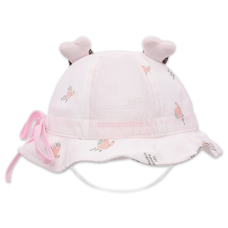 Nón vành cho bé TOP KIDS nơ màu hồng 4