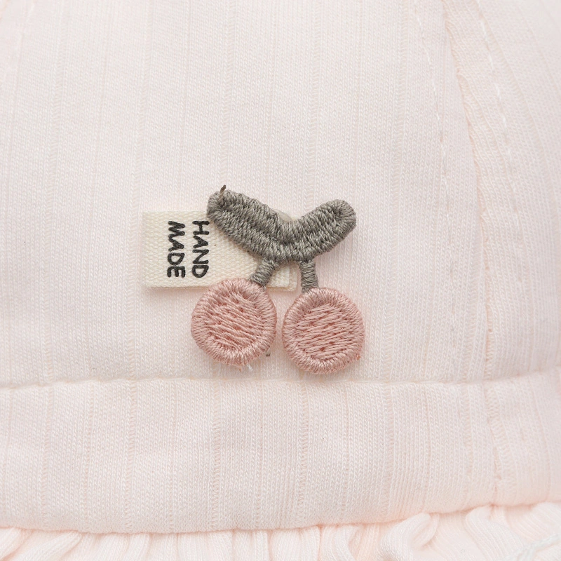 Nón vành cho bé TOP KIDS ren hoa màu hồng kem 5