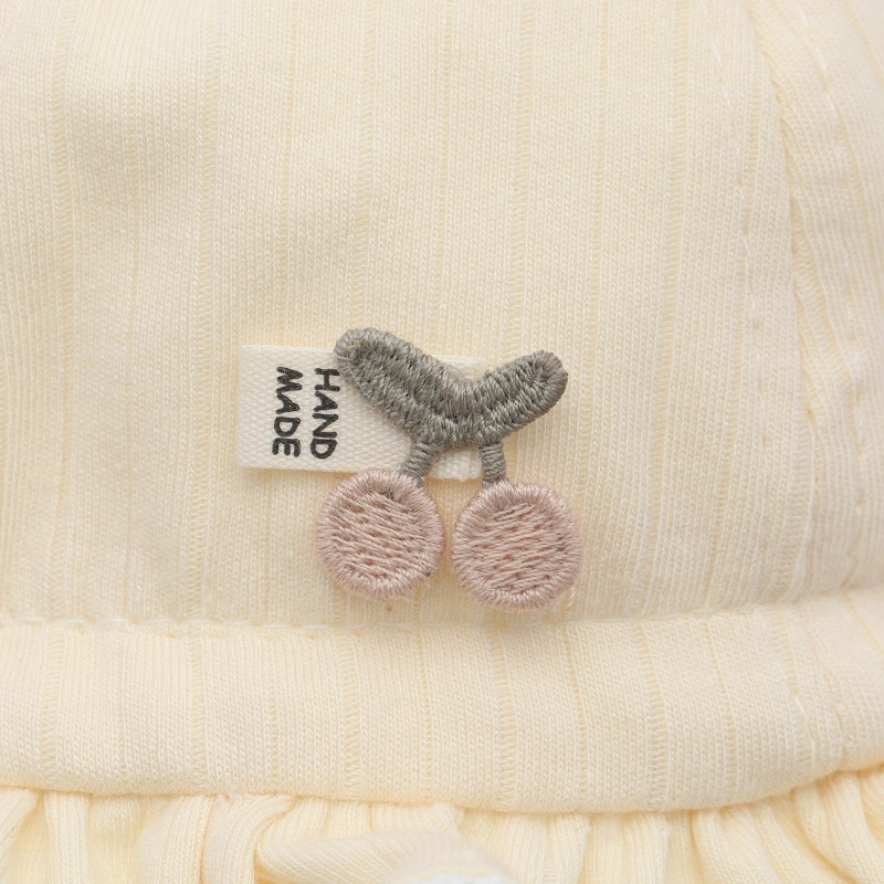 Nón vành cho bé TOP KIDS ren hoa màu hồng kem 12