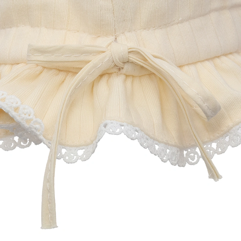 Nón vành cho bé TOP KIDS ren hoa màu hồng kem 13