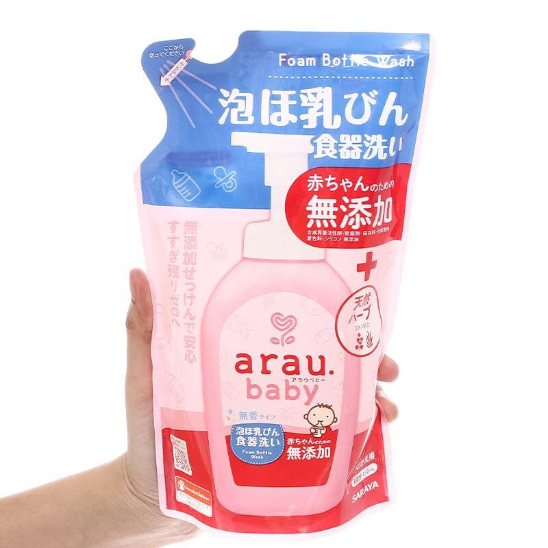 Nước rửa bình sữa Arau Baby chai 500 ml hương thảo mộc 6