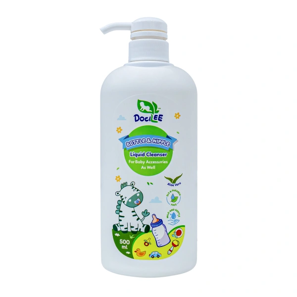Nước rửa bình sữa Docilee chai 500 ml hương nha đam 1
