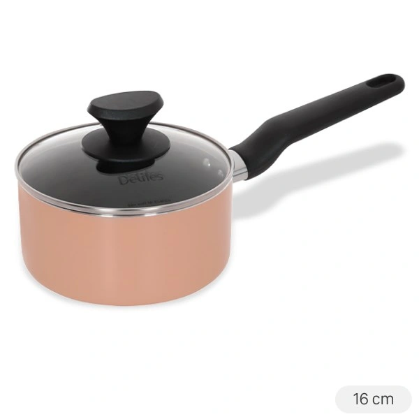 Quánh nhôm chống dính nắp kính 16 cm Delites QCDE16 1