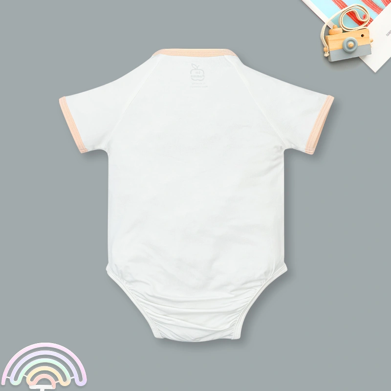 Set 2 bodysuit tay ngắn La Pomme tiệm bánh ngọt vui nhộn màu trắng cam 11
