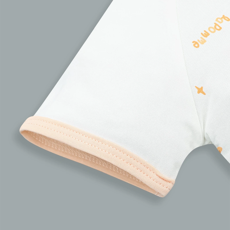 Set 2 bodysuit tay ngắn La Pomme tiệm bánh ngọt vui nhộn màu trắng cam 13