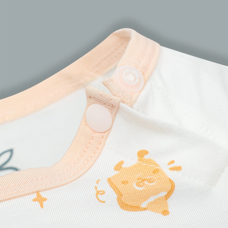 Set 2 bodysuit tay ngắn La Pomme tiệm bánh ngọt vui nhộn màu trắng cam 14