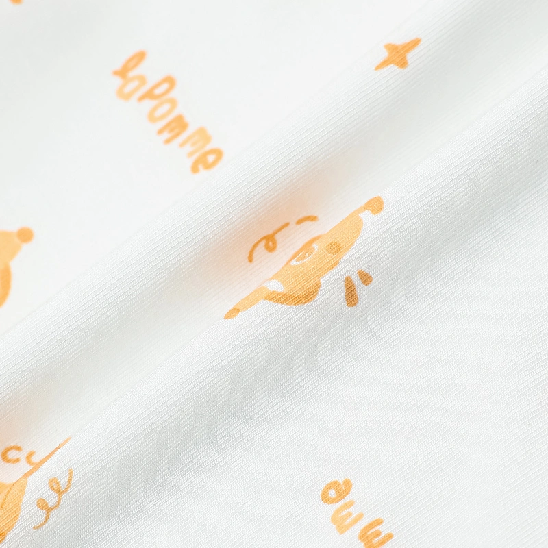 Set 2 bodysuit tay ngắn La Pomme tiệm bánh ngọt vui nhộn màu trắng cam 16