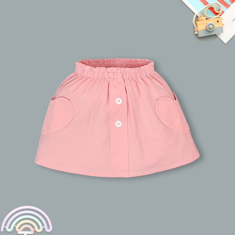 Set váy bé gái La Pomme phối bèo cách điệu màu hồng 10