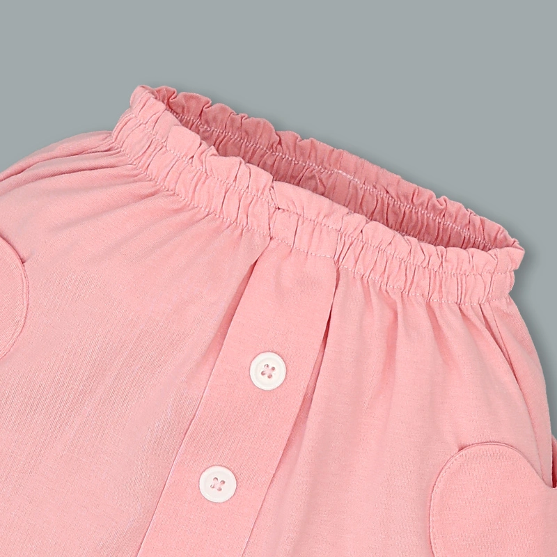 Set váy bé gái La Pomme phối bèo cách điệu màu hồng 12