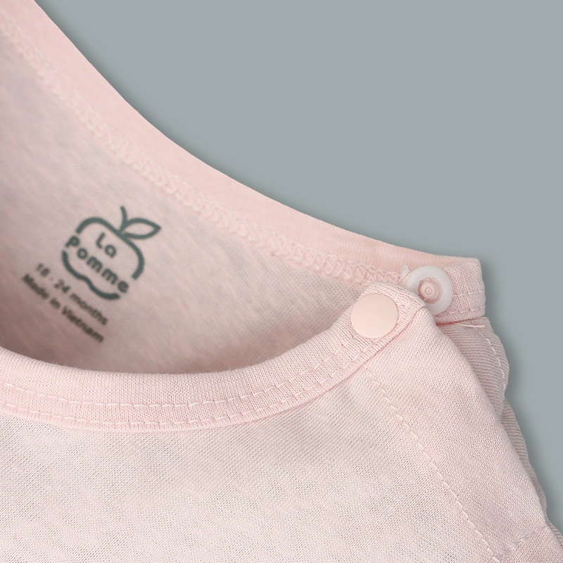 Set váy bé gái La Pomme phối bèo cách điệu màu hồng 8