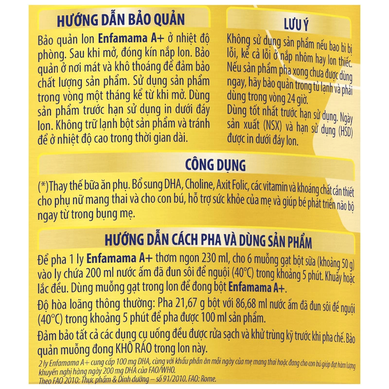Sữa bầu Enfamama A+ 360° Brain Plus hương vani 830g 8