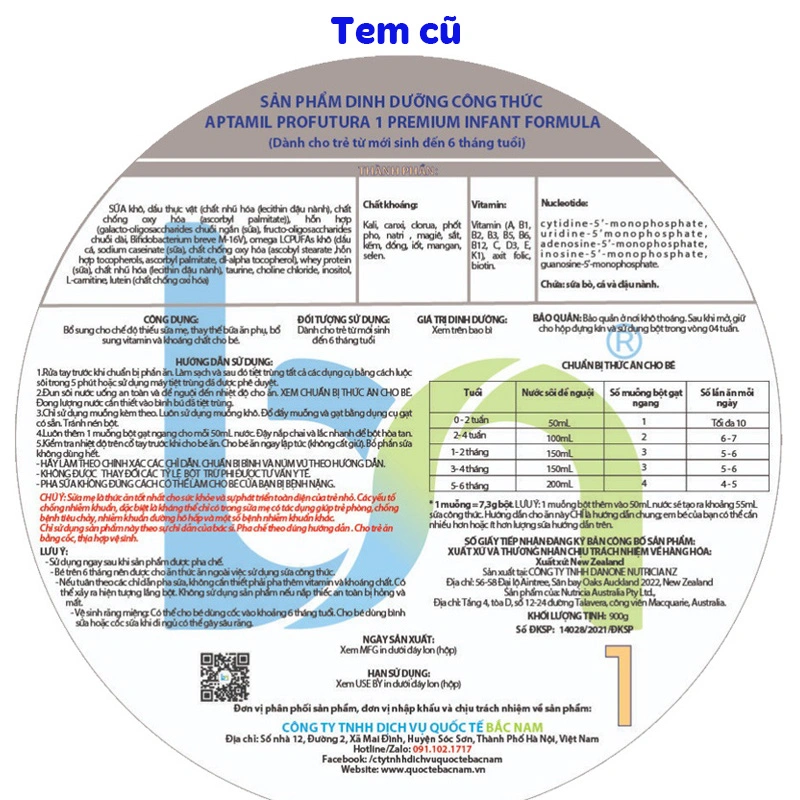 Sữa bột Aptamil Úc Profutura số 1 900g (0 - 6 tháng) 17