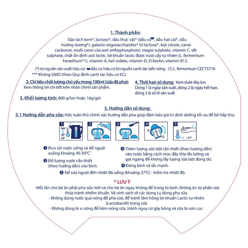 Sữa bột HiPP Organic Combiotic số 4 800g (từ 3 tuổi) 14