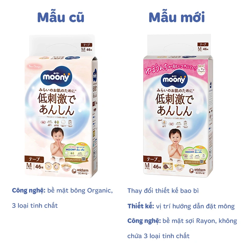 Tã dán Moony Dịu nhẹ size L 38 miếng (9 - 14 kg) - Giao bao bì ngẫu nhiên 15