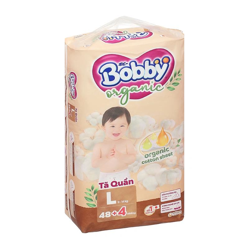 Tã quần Bobby Organic size L 48 + 4 miếng (9 - 14 kg) 3