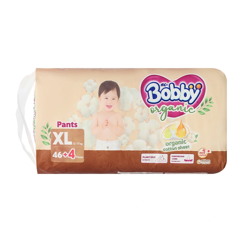 Tã quần Bobby Organic size XL 46 + 4 miếng (12 - 17 kg) 2