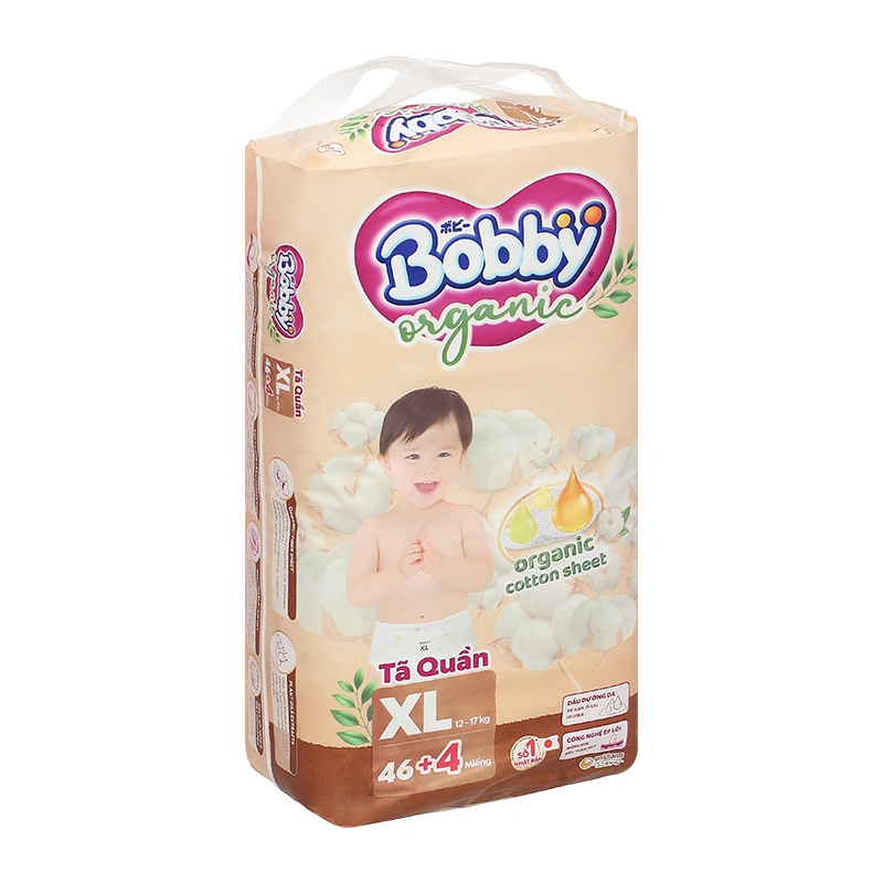 Tã quần Bobby Organic size XL 46 + 4 miếng (12 - 17 kg) 3