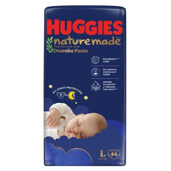 Tã quần Huggies Nature made Overnite size L