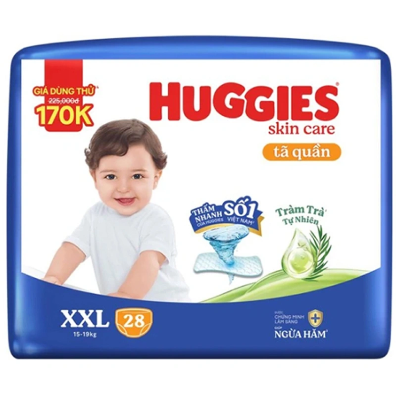 Tã quần Huggies Skincare Jumbo size XXL