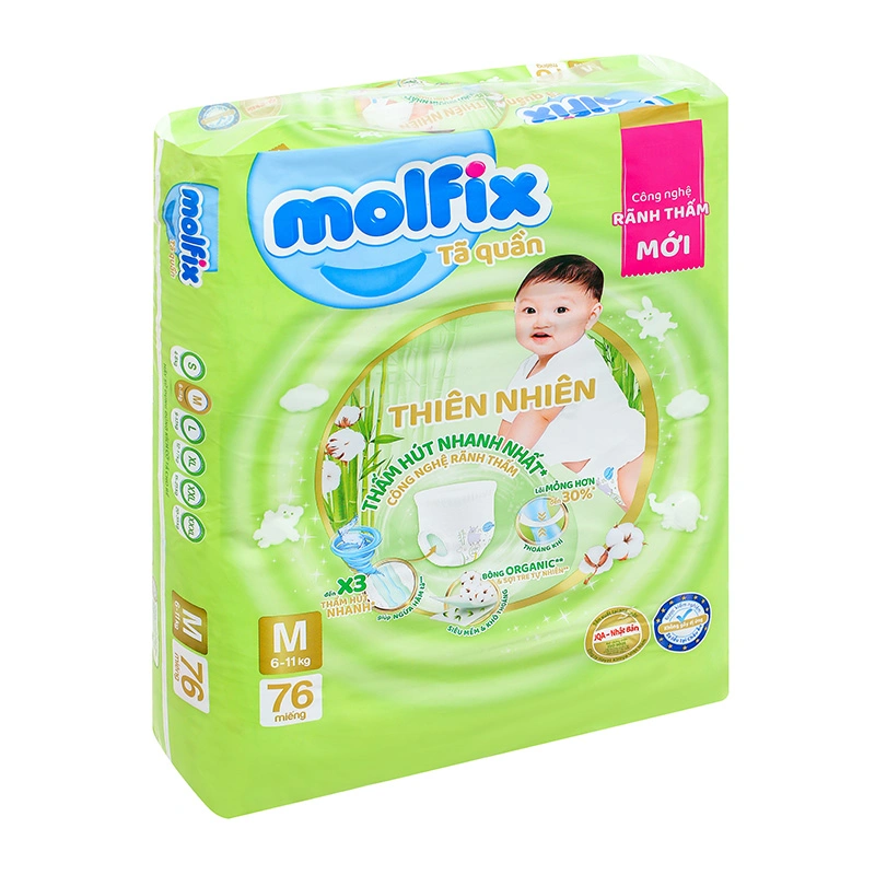 Tã quần Molfix thiên nhiên size M 76 miếng (6 - 11 kg) 29