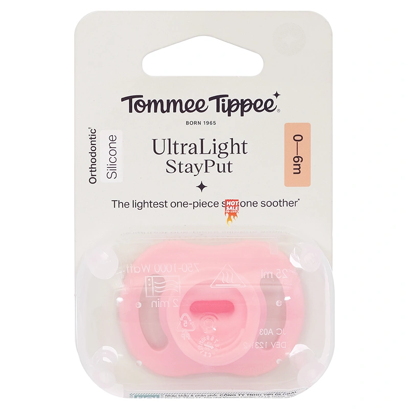 Ti ngậm Tommee Tippee siêu nhẹ Ultra Light (0 - 6 tháng) - Màu xanh 10
