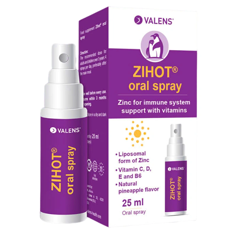 Valens ZIHOT oral spray hỗ trợ tăng sức đề kháng vị dứa, 25 ml dạng xịt (từ 0 tháng) 2