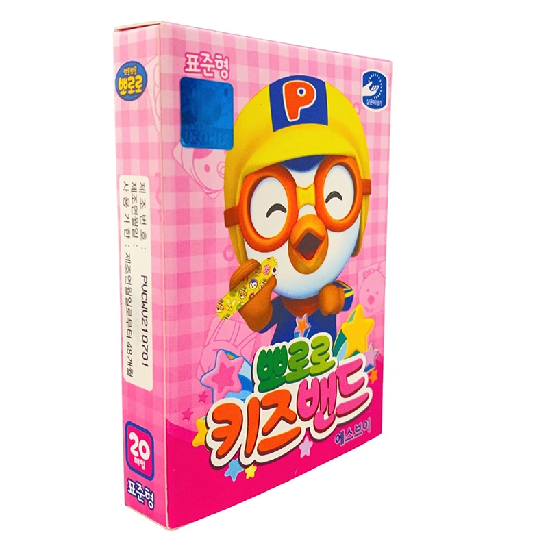 Băng cá nhân cho bé in hình Pororo Kids Band 7.2x1.8 cm (20 miếng) 2