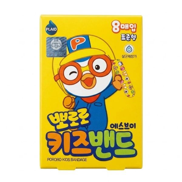Băng cá nhân cho bé in hình Pororo Kids Band 7.2x1.8 cm (8 miếng)