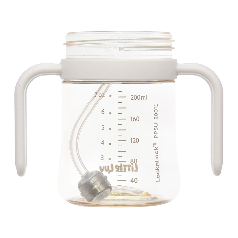 Bình tập uống Lock&Lock Little Luv Straw Cup HAP914IVY 280 ml - Màu be (từ 6 tháng) 7