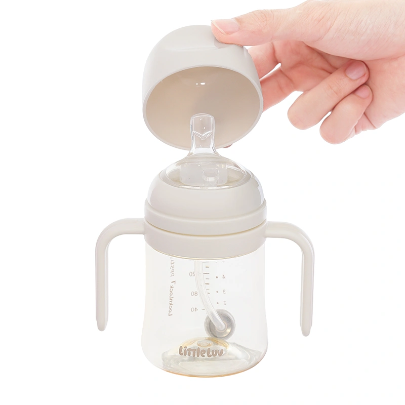 Bình tập uống Lock&Lock Little Luv Straw Cup HAP914IVY 280 ml - Màu be (từ 6 tháng) 8