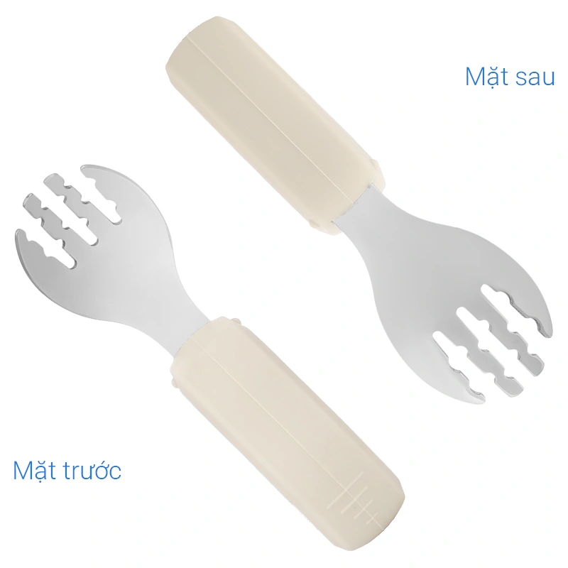 Bộ muỗng nĩa inox tay cầm tròn Hallysen - Màu xanh dương 17
