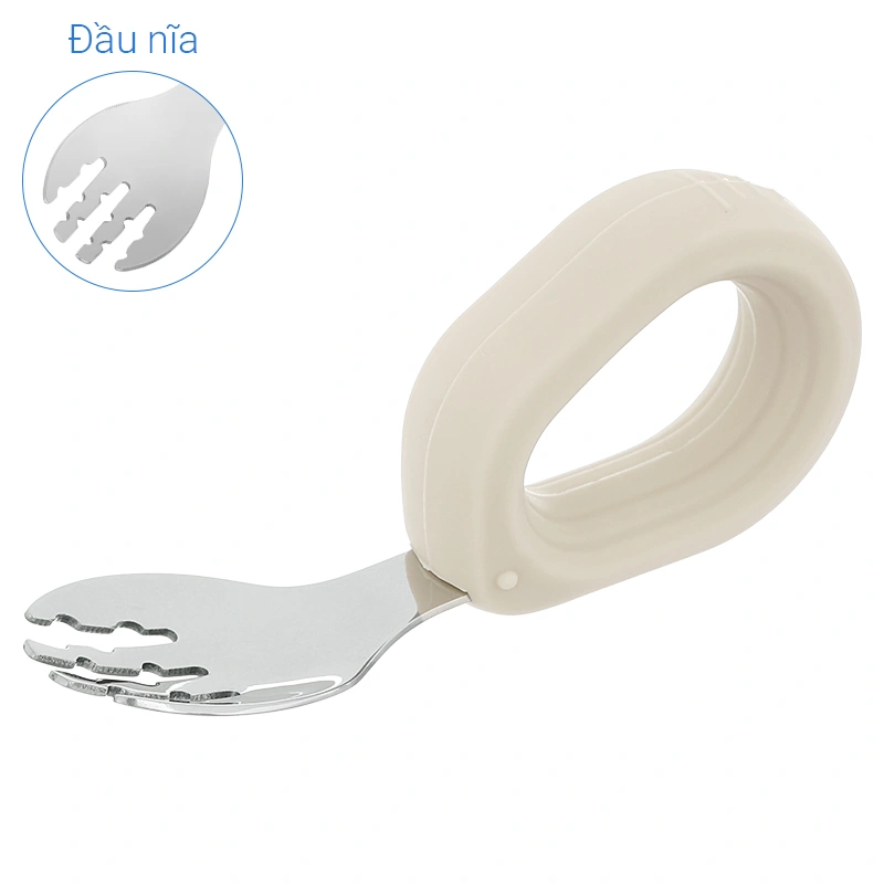 Bộ muỗng nĩa inox tay cầm tròn Hallysen - Màu xanh dương 19