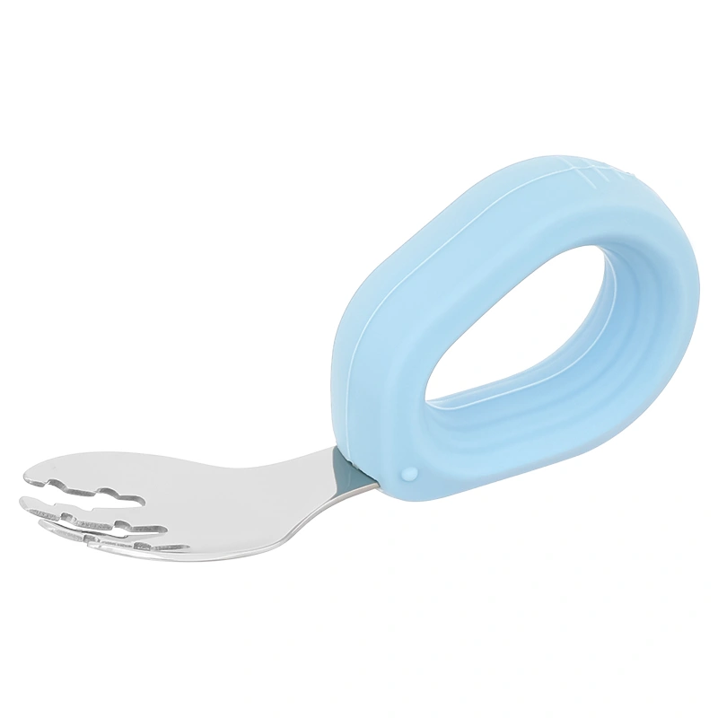 Bộ muỗng nĩa inox tay cầm tròn Hallysen - Màu xanh dương 4