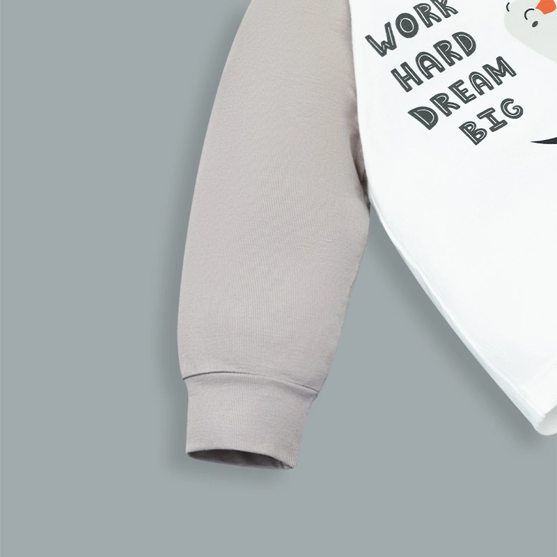 Bộ tay dài bé trai Ualarogo UR493 màu xám nâu 5