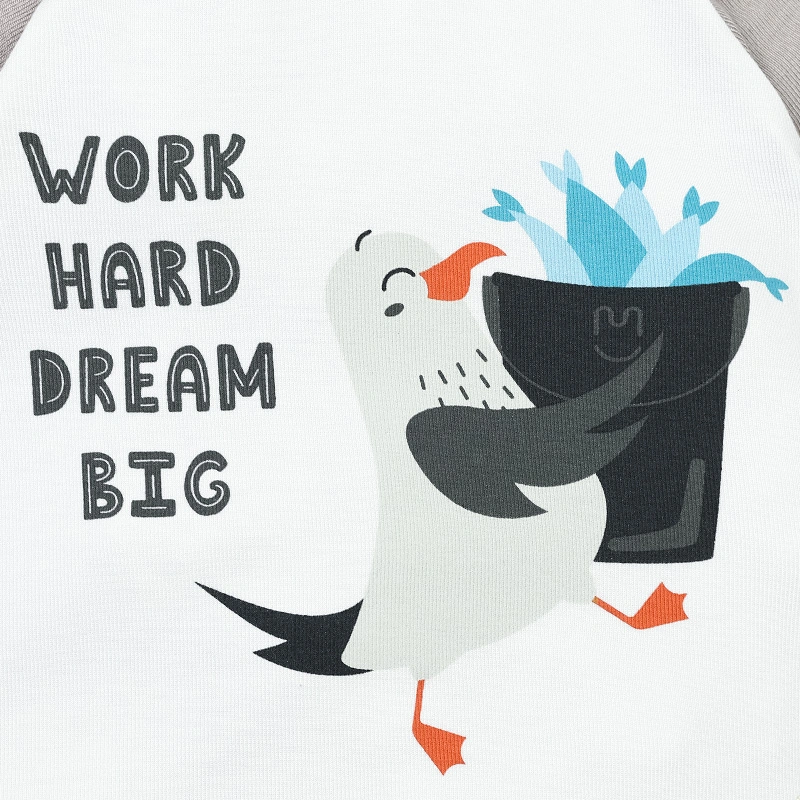 Bộ tay dài bé trai Ualarogo UR493 màu xám nâu 6