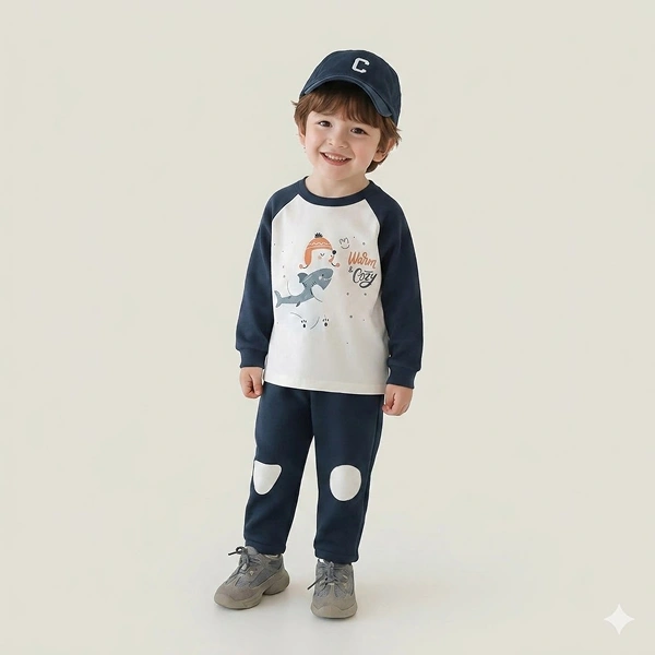 Bộ bé trai Ualarogo petit xanh than