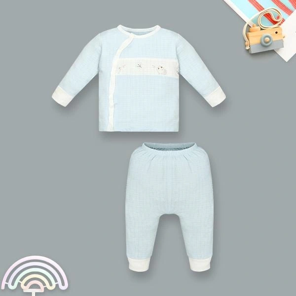 Bộ tay dài unisex La Pomme sợi tre xanh