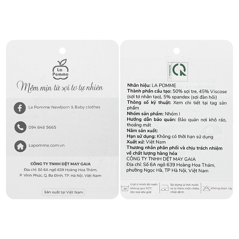 Bộ tay dài La Pomme quần cạp cao nhiếp ảnh nhí màu xanh mint - trắng 13