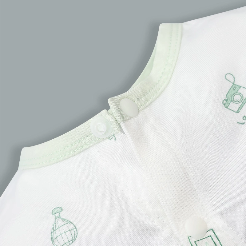 Bộ tay dài La Pomme quần cạp cao nhiếp ảnh nhí màu xanh mint - trắng 6