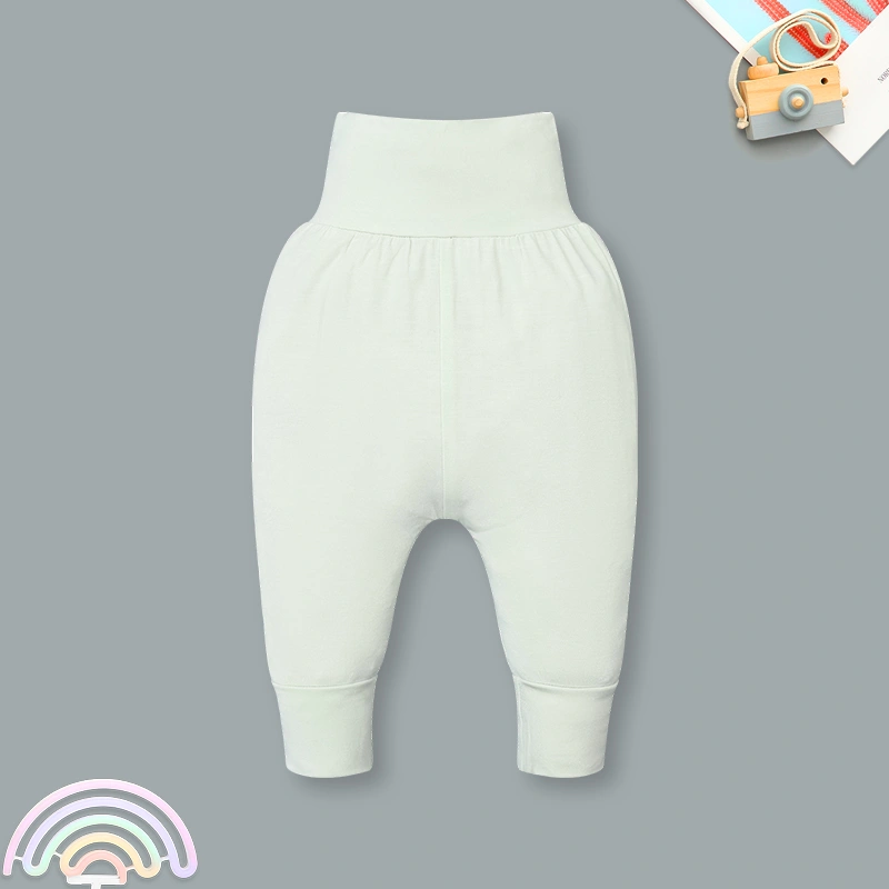 Bộ tay dài La Pomme quần cạp cao nhiếp ảnh nhí màu xanh mint - trắng 9