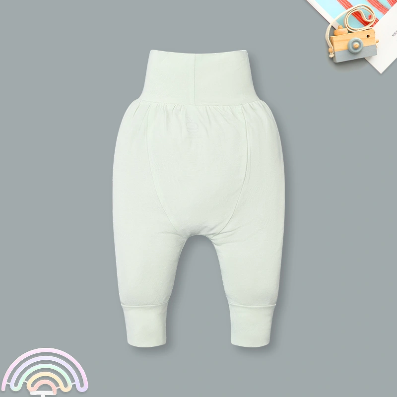 Bộ tay dài La Pomme quần cạp cao nhiếp ảnh nhí màu xanh mint - trắng 10