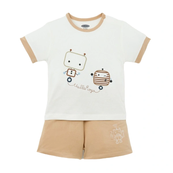 Bộ bé trai Ualarogo bamboo nâu