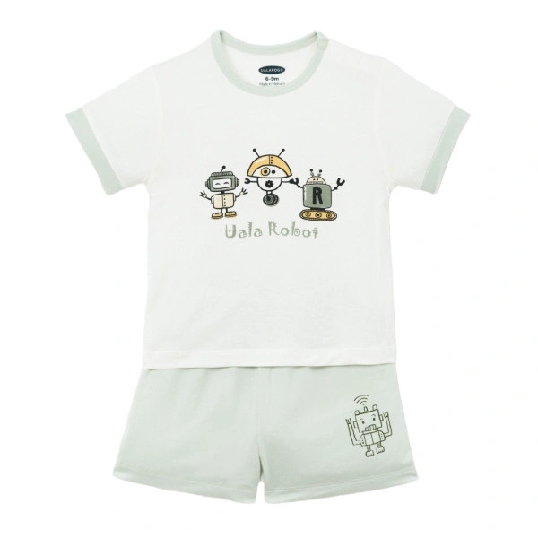 Bộ bé trai Ualarogo bamboo xanh