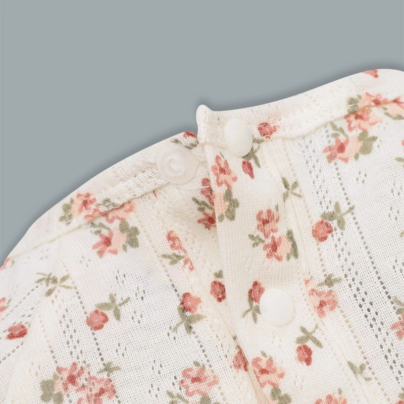 Bộ tay ngắn La Pomme mùa hoa nhí yêu thương màu kem 6