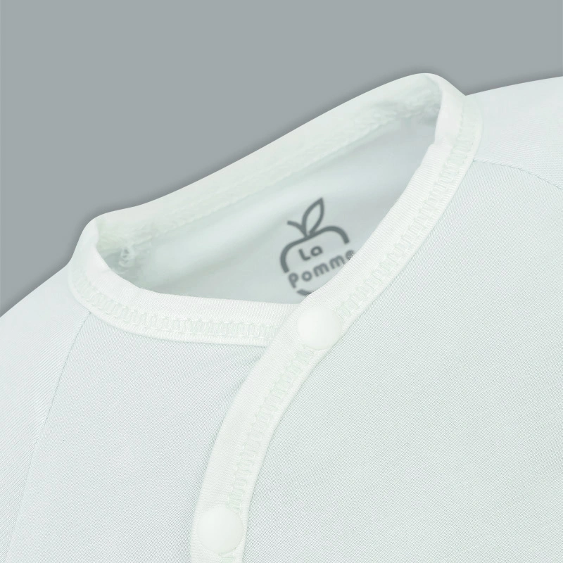 Bodysuit tay ngắn La Pomme bé cún lông mềm màu trắng 8