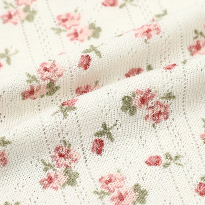 Bodysuit tay ngắn La Pomme mùa hoa nhí yêu thương màu kem 7