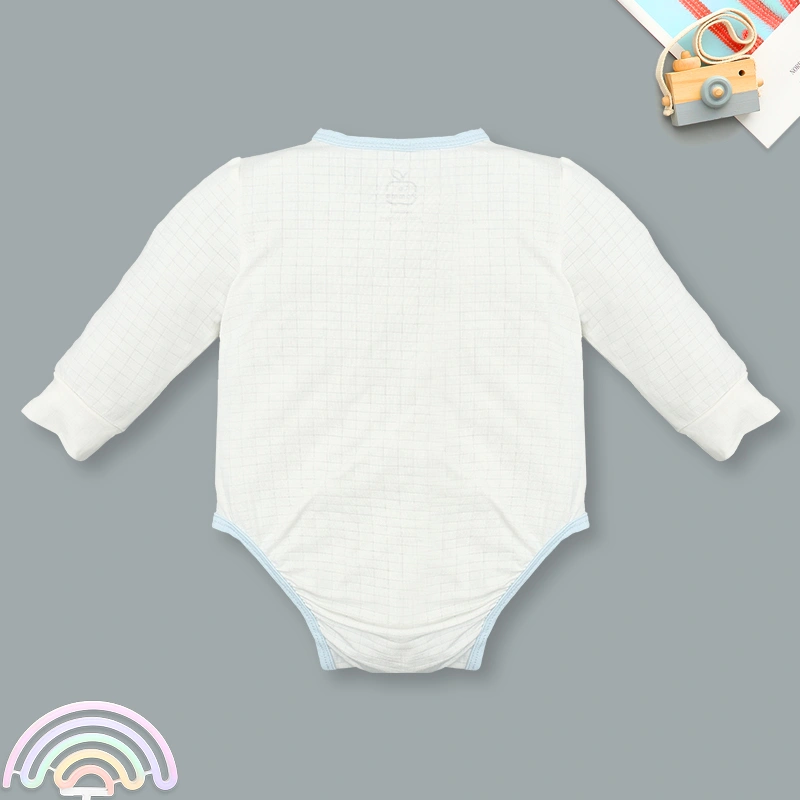 Bodysuit tay dài cài chéo La Pomme truy tìm hạt dẻ màu xanh 2