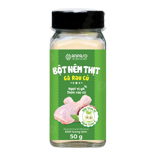 Bột nêm Anpaso vị thịt gà rau củ hũ 50g (từ 6 tháng)