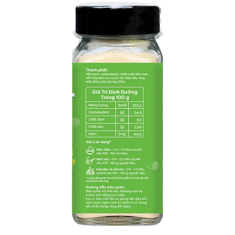 Bột nêm Anpaso vị thịt heo rong biển hũ 50g (từ 6 tháng) 2