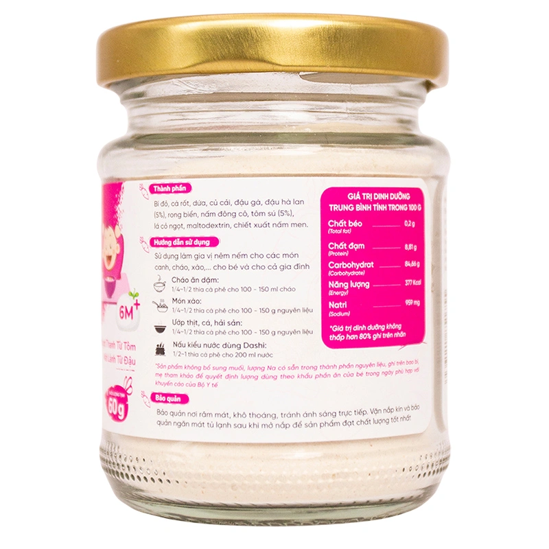 Bột nêm Lê Gia vị rau củ hũ 60g (từ 6 tháng) 6